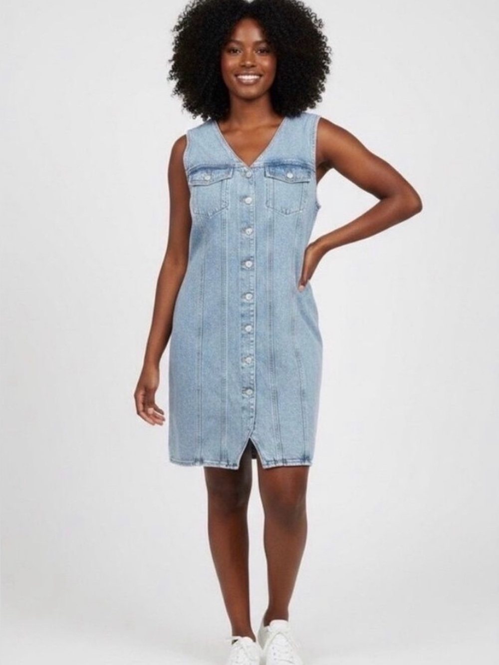 Agolde Trina Denim Midi Dress